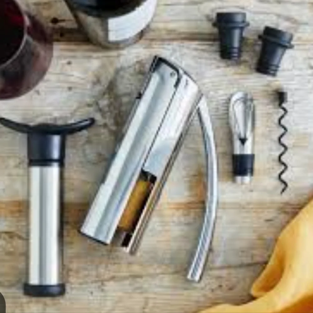 Sur La Table Stainless Steel 6 Piece Wine Tool Set NWT